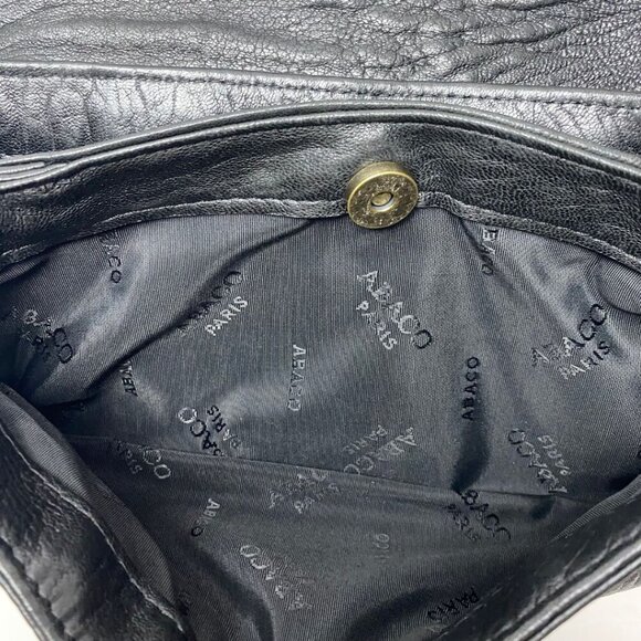 ABACO PARIS Black Pebble Leather Clutch Bag - Picture 5 of 8